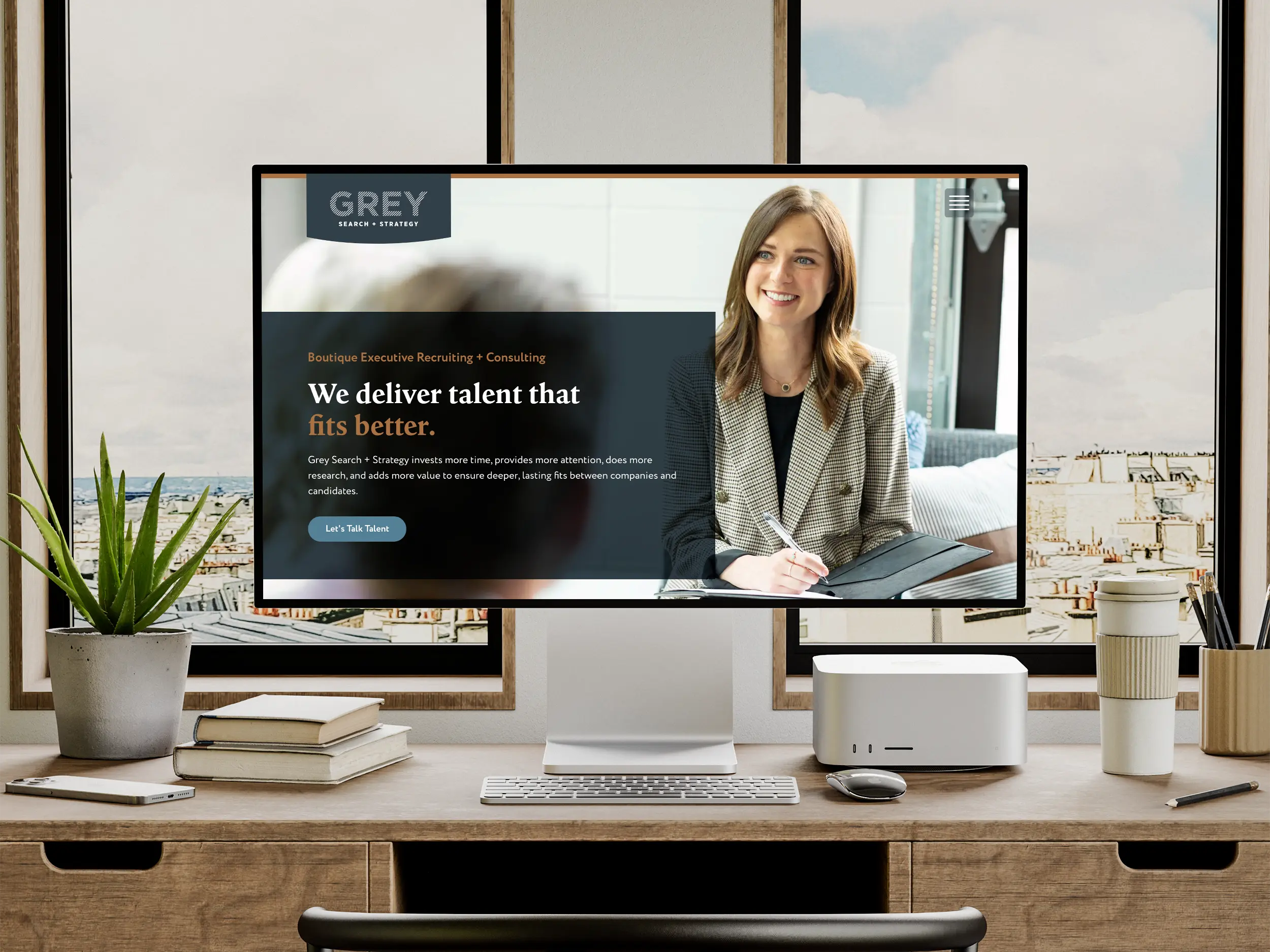 Grey Website Mockup